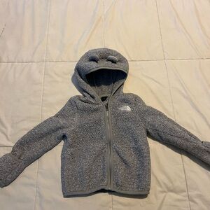The North Face Gray Fleece Hoodie Jacket